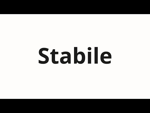 How to pronounce Stabile