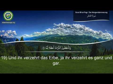 Quran Surah 89 Al-Fajr (German translation)