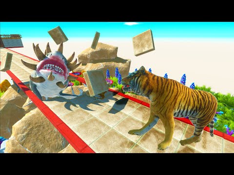 MUTANT MEGALODON try to survive ► Animal Revolt Battle Simulator