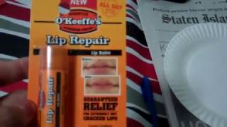 O'Keeffe's Lip Repair Lip Balm "Guaranteed Relief" Review/unboxing