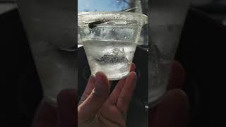 Water froze in the shape of an egg