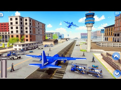 US Police ATV Quad Bike Transport Cargo Plane Game - Android GamePlay #19