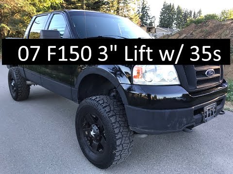 2007 Ford F150 F-150 3" Lift kit / leveling kit with 35" tires fitment size Rockstar Rims