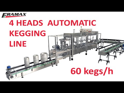 Automatic isobaric 4-head  filling machine for kegs: WSF 4 KEG