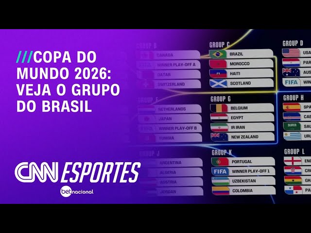 Confira o grupo do Brasil na Copa do Mundo 2026 | CNN 360º