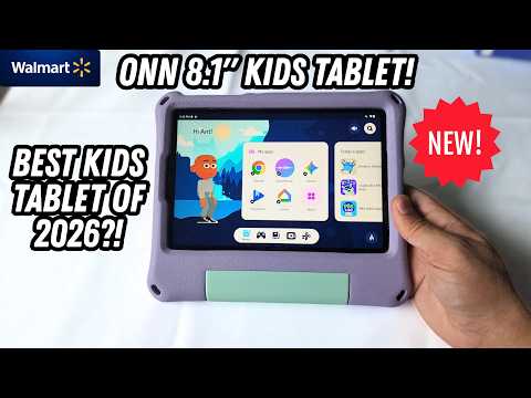 Kids Tablet 7 inch Tablet for Kids 32GB Toddler Tablets with Case Android Kids Learning Tablets with WiFi Youtube Parental Control, Bluetooth, Preinstalled Educational Contents for Girls Boys, Purple video review thumbnail