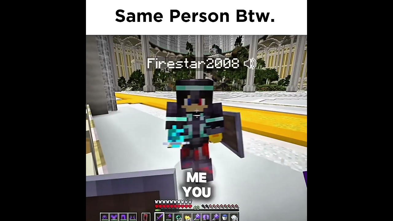Same Person Btw. #unstableuniverse #minecraft #minecraftsurvivalseriesepisode1