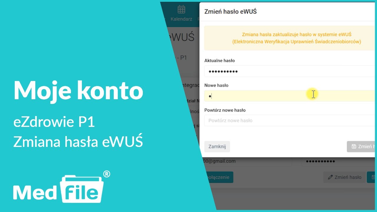 Zmiana hasła w eWUŚ przez Medfile 