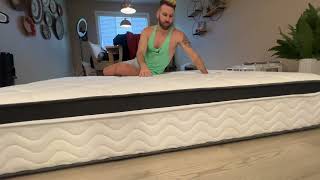 Queen Mattress,12 Inch Queen Size Mattress in a Box,Memory Foam and Pocket Spring Hybrid Mattress