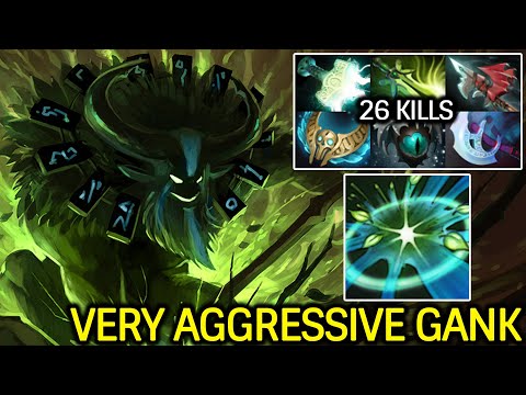 Nature's Prophet Carry – Very Aggressive Gank with Machine Gun Build Dota 2