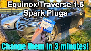 QUICK Chevy Equinox 1.5 Spark Plug Change How To Remove Replace