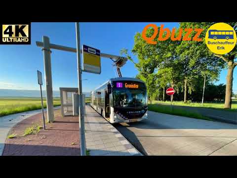 [4K] Bus Trajectvideo | Lijn 5 | Scharmer - Annen | Qbuzz Groningen Drenthe