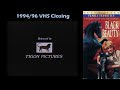 Black Beauty 1994 96 VHS Closing