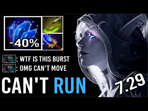 WTF CAN'T RUN 100% Slow AoE Scepter Shard Drow vs TB Full Slot Melt Enemy in 2 Sec Imba 7.29 Dota 2