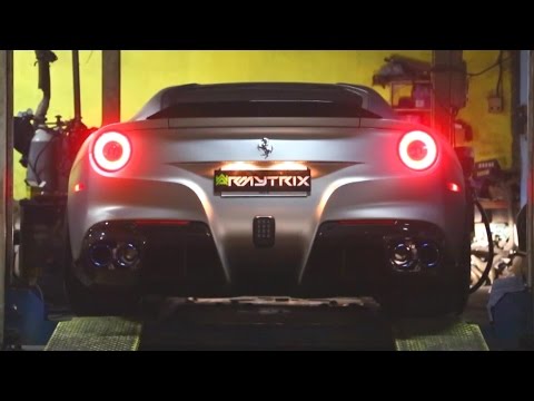 Vicious F1 Sounds! Ferrari F12 w/ ARMYTRIX Full Titanium Valvetronic Exhaust