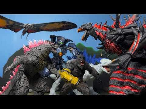 EVOLVED GODZILLA vs SINISTER SHIN GODZILLA [ FULL CUT ] Stop Motion battle