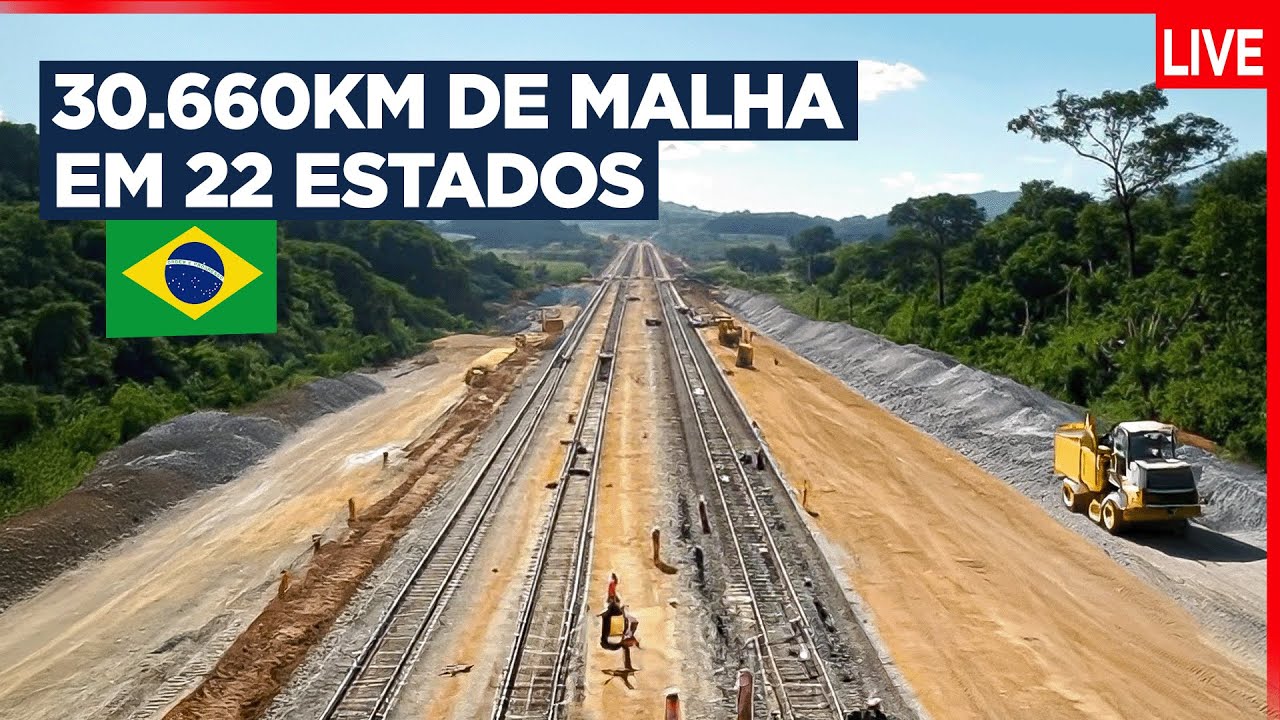 Todas as Ferrovias em Construção no Brasil
