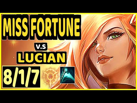 MINIDUKE (MISS FORTUNE) vs LUCIAN - 8/1/7 KDA BOTTOM ADC CHALLENGER GAMEPLAY - EUW