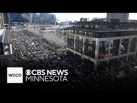 Thousands march, rally against ICE in downtown Minneapolis