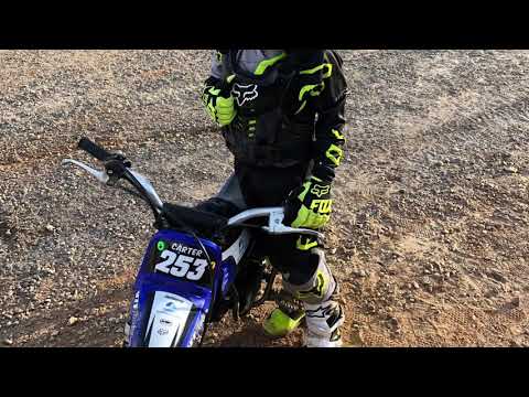 5 year old Yamaha PW50 rider Carter Schutte practicing at Lake Sugar Tree