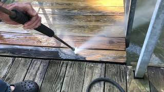 Pressure Washer Cleaning Dock