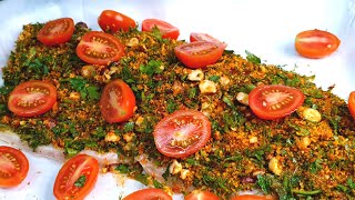דג סלמון בתנור עשבי תיבול Salmon in herbs An English recipe is listed bel מטבח בקלי קלות ליהי קרויץ (ליהי קרויץ - מטבח בקלי קלות) - התמונה מוצגת ישירות מתוך אתר האינטרנט יוטיוב. זכויות היוצרים בתמונה שייכות ליוצרה. קישור קרדיט למקור התוכן נמצא בתוך דף הסרטון