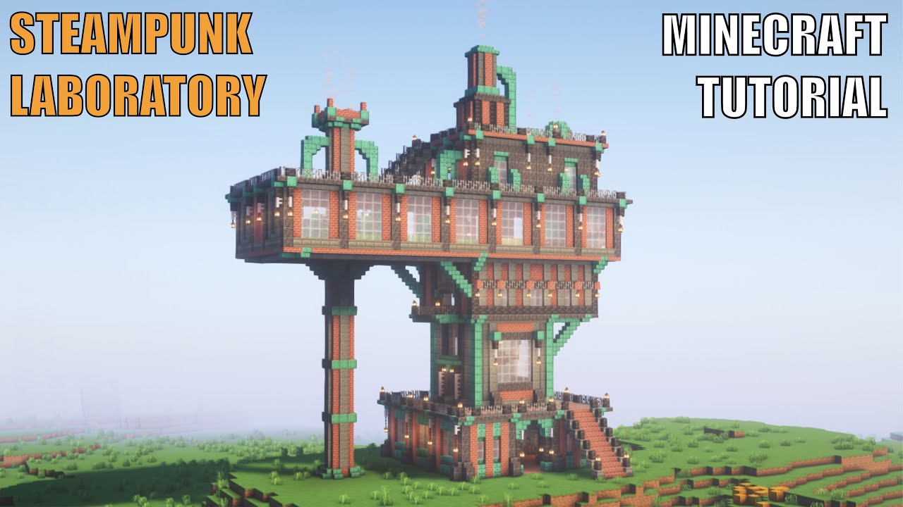 Minecraft: How to Build Steampunk Laboratory - Tutorial