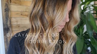 Balayage Color Correction || Hair Tutorial