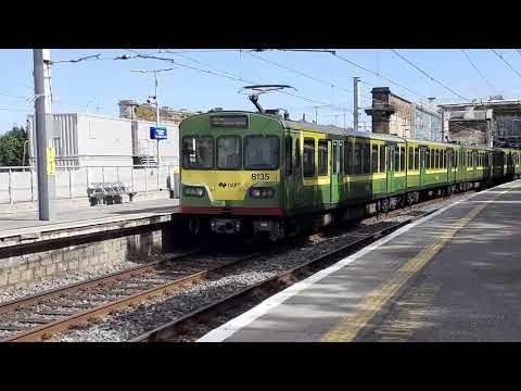An 8100 and a 8300 Class DART'S NO. 8139 and 8135 at Dun laoghaire 22/8/22