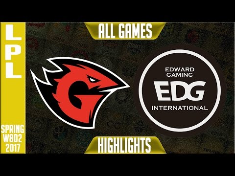 EDG vs Game Talents Highlights All Games - LPL Spring 2017 W8D1 - EDG vs GT All Games