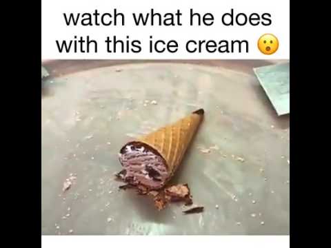 Watch what he does with this ice  cream