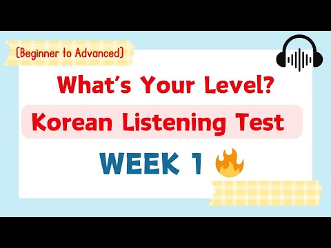 Korean Listening Test - What’s Your Level? | A1 to C2 Placement Test 🇰🇷 (Beginner to Advanced)