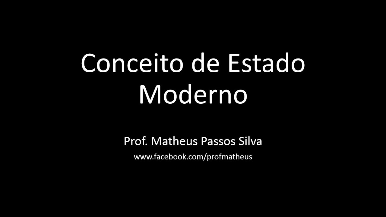 Conceito de Estado moderno