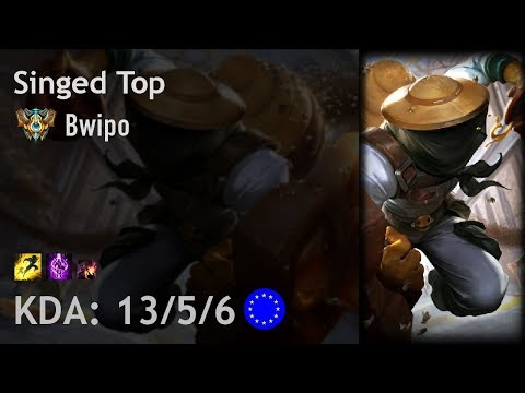 Singed Top vs Maokai - Bwipo - EUW Challenger Patch 7.21