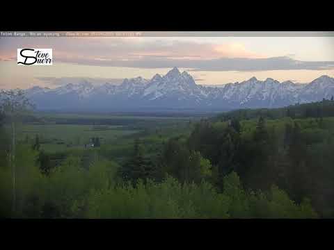 Teton Time Lapse of sunset viewed from Buffalo Valley on May 29, 2025