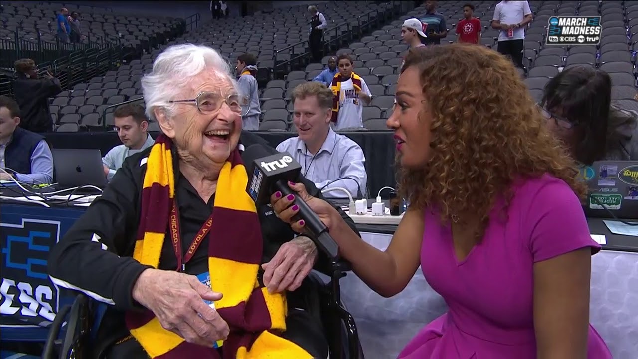 98-year-old Sister Jean Dolores-Schmidt is Loyola Chicago's biggest fan