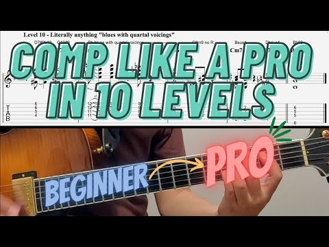 How to comp like a pro in 10 levels  - jazz exercise, jazz comping