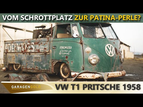 Vom Schrottplatz zur Patina-Perle? Garagengold VW T1 Pritsche 1958