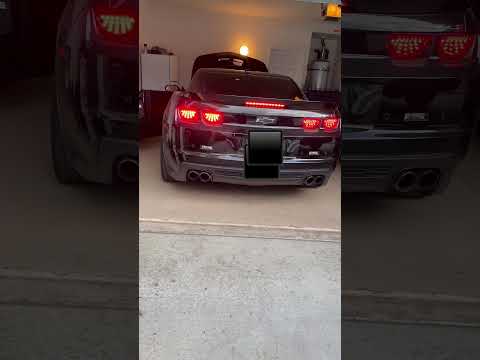2013 Camaro ZL1 before and after 1” 7/8 Kooks Headers stock midpipe and NPP exhaust. Start and flyby