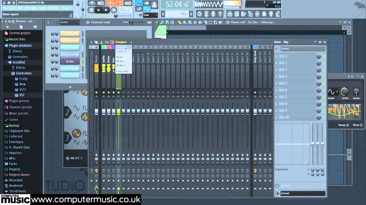 Image-Line FL Studio 12 DAW in action - YouTube