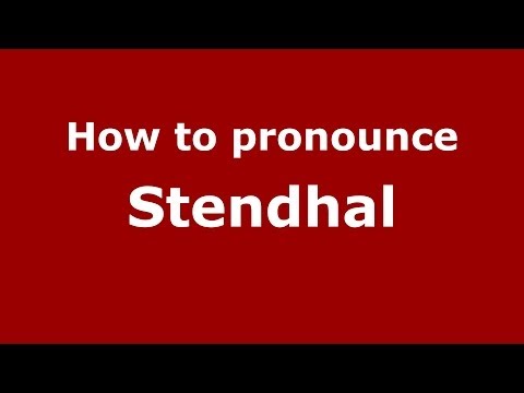 How to pronounce Stendhal (French/France) - PronounceNames.com