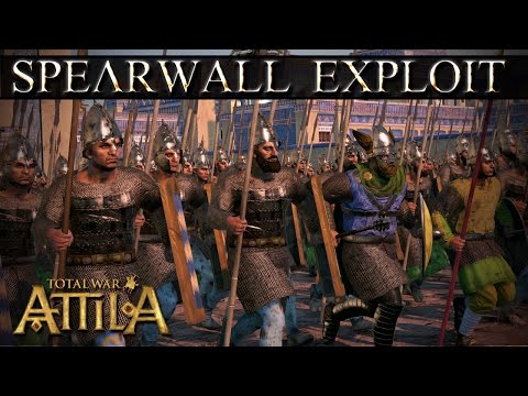 Total War Attila Mechanics - Activating Spearwall in Combat for Extreme Death and Destruction
