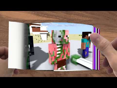 FLIPBOOK  Monster School  FAT 2 FIT CHALLENGE   Minecraft Animation009