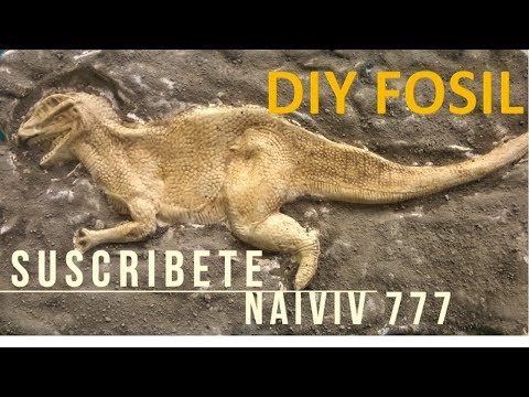 Como hacer un fosil con yeso (How to make a fossil)