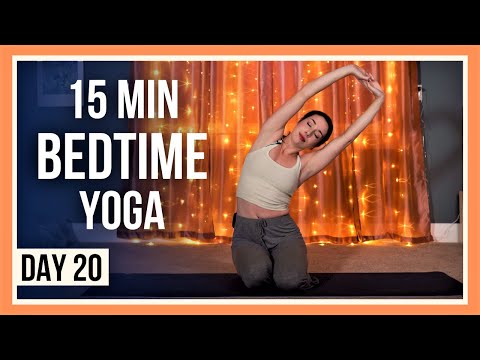 15 min Evening Yoga Class – Day #20 (RELAXING YOGA STRETCHES BEFORE BED)