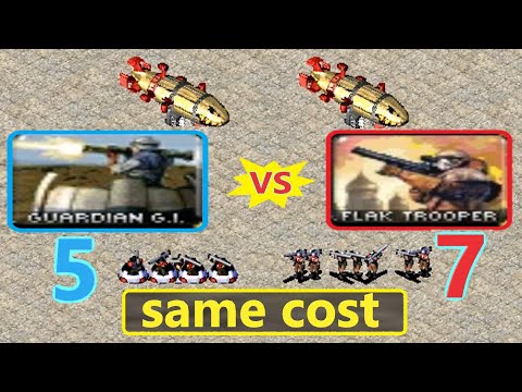 Guardian Gi's vs Flak Troopers - Same Cost - Red Alert 2