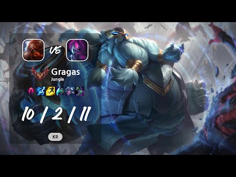 Gragas Jungle vs Evelynn - KR GrandMaster Patch 13.9
