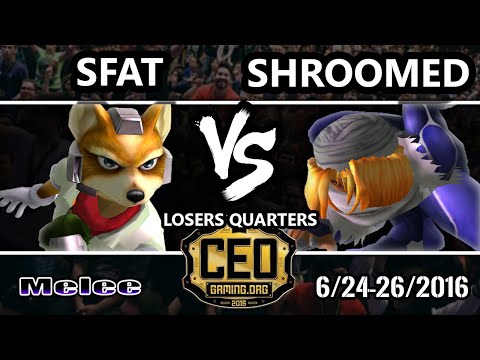 CEO 2016 SSBM - CLG | SFAT (Fox) Vs. WF | Shroomed (Sheik) Smash Melee Losers Quarters