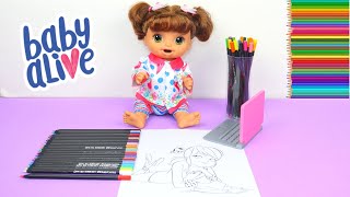 BABY ALIVE PINTANDO A MARINETTE DA SRIE MIRACULOUS AS AVENTURAS DA LADYBUG