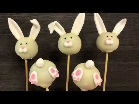 Chocolate Stuffed Easter Bunny Cake Pops - How To (Recipe included)